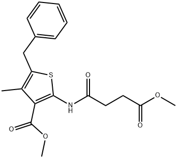 methyl 5-benzyl-2-[(4-methoxy-4-oxobutanoyl)amino]-4-methylthiophene-3-carboxylate Structure