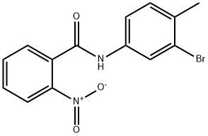 N-(3-bromo-4-methylphenyl)-2-nitrobenzamide 구조식 이미지