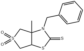 3-benzyl-3a-methyltetrahydrothieno[3,4-d][1,3]thiazole-2(3H)-thione 5,5-dioxide 구조식 이미지