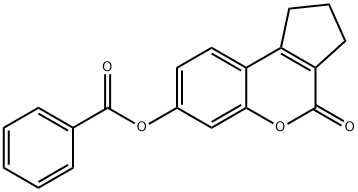 4-oxo-1,2,3,4-tetrahydrocyclopenta[c]chromen-7-yl benzoate 구조식 이미지