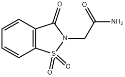 3-Oxo-1,2-benzisothiazoline-2-acetamide 1,1-dioxide 구조식 이미지