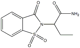 α-Ethyl-3-oxo-1,2-benzisothiazole-2(3H)-acetamide 1,1-dioxide Structure