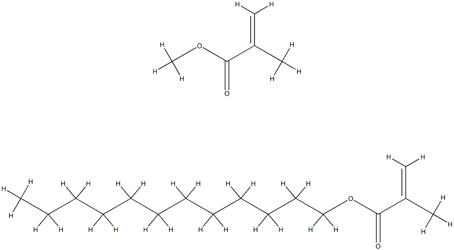 2-Propenoic acid, 2-methyl-, dodecyl ester, polymer with methyl 2-methyl-2-propenoate Structure