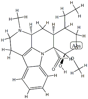 (7aS)-9-Ethyl-5,6,7,7aα,8,8aα,9,10-octahydro-12β-hydroxy-7-methylindolo[3,2,1-ij]pyrano[3,4-b][1,5]naphthyridine-12aα(12H)-carboxylic acid methyl ester 구조식 이미지