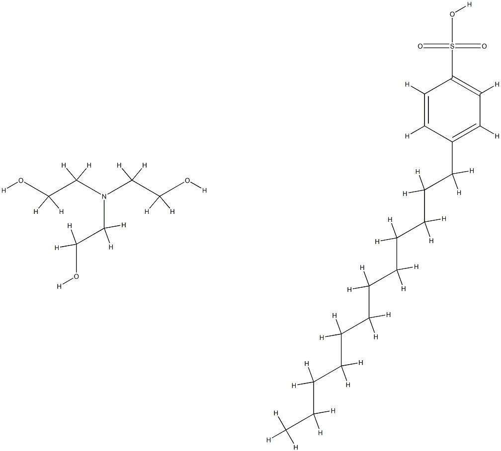 p-dodecylbenzenesulphonic acid, compound with 2,2',2''-nitrilotriethanol (1:1) 구조식 이미지