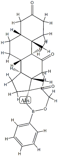 17,21-[(Phenylboranediyl)bisoxy]-5β-pregnane-3,11,20-trione Structure