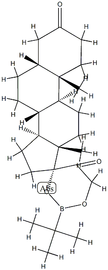 17,21-[(tert-Butylboranediyl)bis(oxy)]-5β-pregnane-3,20-dione Structure