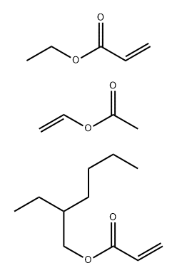 2-Propenoic acid, ethyl ester, polymer with ethenyl acetate and 2-ethylhexyl 2-propenoate Structure