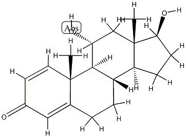 (8S,9S,10S,11R,13S,14S,17S)-11,17-dihydroxy-10,13-dimethyl-6,7,8,9,11, 12,14,15,16,17-decahydrocyclopenta[a]phenanthren-3-one 구조식 이미지