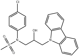 N-[3-(9H-carbazol-9-yl)-2-hydroxypropyl]-N-(4-chlorophenyl)methanesulfonamide Structure