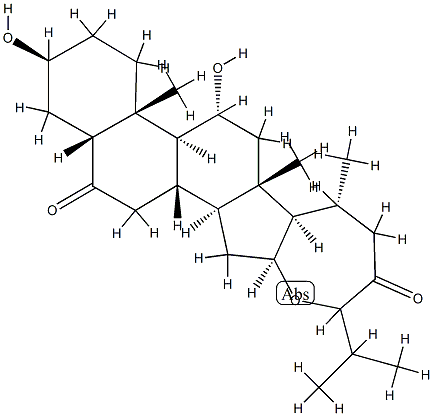 16β,24-Epoxy-3β,11α-dihydroxy-5β-cholestane-6,23-dione 구조식 이미지