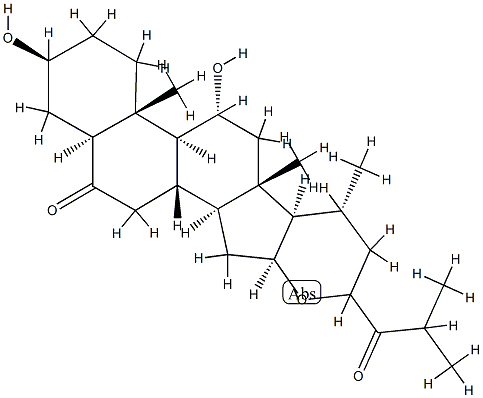 16β,23-Epoxy-3β,11α-dihydroxy-5α-cholestane-6,24-dione 구조식 이미지