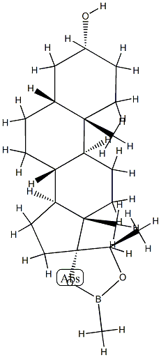 (20R)-17,20-(메틸보란디일비스옥시)-5β-프레그난-3α-올 구조식 이미지