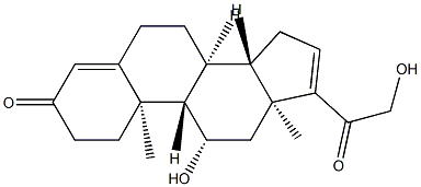 (11β)-21-Ο-Βenzoyl-16,17-dihydro-17-deoxy Cortisol Structure