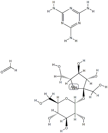 .alpha.-D-글루코피라노사이드,.beta.-D-프럭토푸라노실,포름알데히드및​​1,3,5-트리아진-2,4,6-트리아민중합체 구조식 이미지