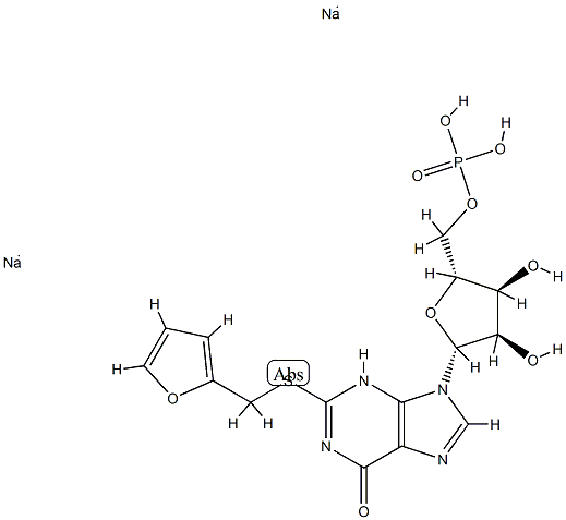 5'-잔틸산,2-S-(2-푸라닐메틸)-2-티오-,이나트륨염(9Cl) 구조식 이미지