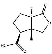 (3aR)-Hexahydro-3aβ,6aα-dimethyl-1-oxo-1H-cyclopenta[c]furan-4β-carboxylic acid Structure