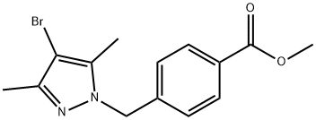 methyl 4-[(4-bromo-3,5-dimethyl-1H-pyrazol-1-yl)methyl]benzoate 구조식 이미지