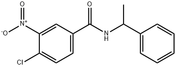 4-chloro-3-nitro-N-(1-phenylethyl)benzamide Structure