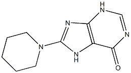 8-(1-piperidinyl)-1,9-dihydro-6H-purin-6-one 구조식 이미지