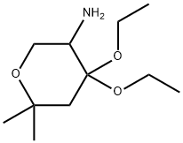 2H-Pyran-3-amine,4,4-diethoxytetrahydro-6,6-dimethyl-(9CI) 구조식 이미지