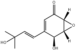(1R,5R,6R)-4-[(E)-3-Hydroxy-3-methyl-1-butenyl]-5β-hydroxy-7-oxabicyclo[4.1.0]hepta-3-ene-2-one Structure