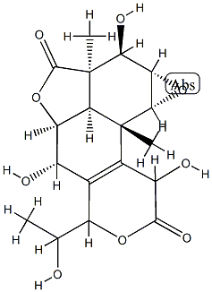 (14ξ)-7,7-O-Seco-8-deoxy-8,9-didehydro-15-de(hydroxymethyl)-9,11-dihydro-7α,11-dihydroxypodolactone B 구조식 이미지