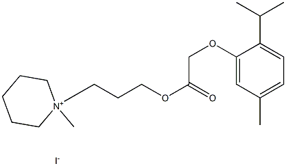 3-(1-methyl-3,4,5,6-tetrahydro-2H-pyridin-1-yl)propyl 2-(5-methyl-2-pr opan-2-yl-phenoxy)acetate iodide 구조식 이미지