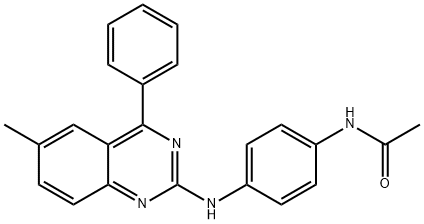 N-{4-[(6-methyl-4-phenylquinazolin-2-yl)amino]phenyl}acetamide Structure