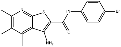 3-amino-N-(4-bromophenyl)-4,5,6-trimethylthieno[2,3-b]pyridine-2-carboxamide 구조식 이미지