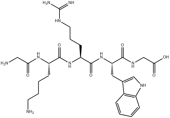 H-Gly-Lys-Arg-Trp-Gly-OH 구조식 이미지