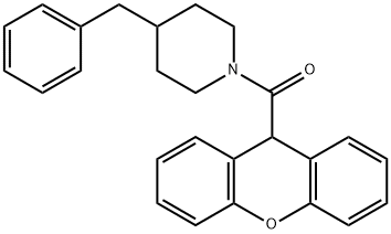 4-benzyl-1-(9H-xanthen-9-ylcarbonyl)piperidine 구조식 이미지