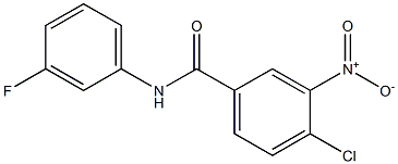4-chloro-N-(3-fluorophenyl)-3-nitrobenzamide Structure