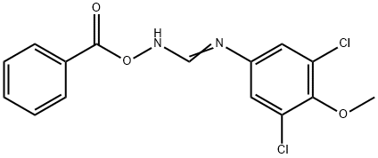 3,5-Dichloro-4-methoxy-N'-(benzoyloxy)benzenecarbimide amide Structure