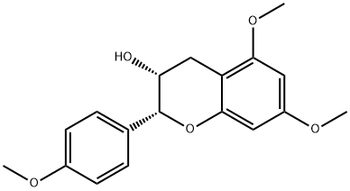 (2R)-3,4-Dihydro-5,7-dimethoxy-2α-(4-methoxyphenyl)-2H-1-benzopyran-3α-ol 구조식 이미지