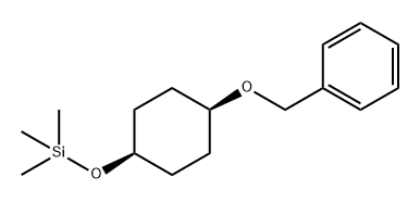 1β-(트리메틸실릴)옥시-4α-벤질옥시시클로헥산 구조식 이미지