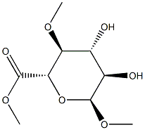 메틸4-O-메틸-α-D-글루코피라노시두론산메틸에스테르 구조식 이미지