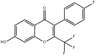 3-(4-fluorophenyl)-7-hydroxy-2-(trifluoromethyl)-4H-chromen-4-one Structure