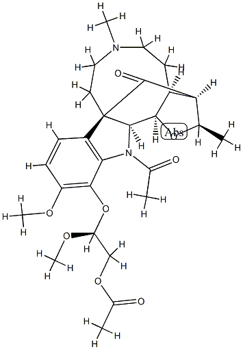 1-Acetyl-24-acetyloxy-2-deoxy-24-deoxo-11-methoxy-1,24-secodichotine (neutral) Structure
