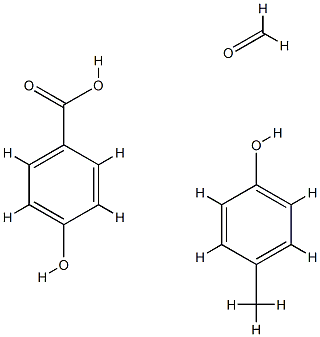 폴리[2,6-비스(하이드록시메틸)-4-메틸페닐렌-4--XNUMX-하이드록시벤즈산] 구조식 이미지