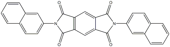 2,6-Dihydro-2,6-di(2-naphtyl)benzo[1,2-c:4,5-c']dipyrrole-1,3,5,7-tetrone Structure