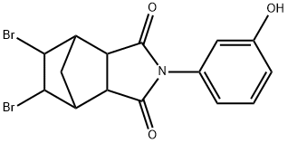 8,9-dibromo-4-(3-hydroxyphenyl)-4-azatricyclo[5.2.1.0~2,6~]decane-3,5-dione 구조식 이미지