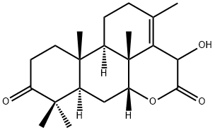 7-Hydroxy-8,13-dimethyl-3-oxopodocarp-13-ene-14-glycolic acid δ-lactone 구조식 이미지