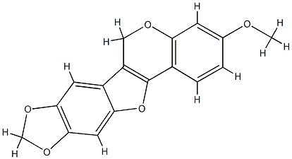 3-Methoxy-6H-[1,3]dioxolo[5,6]benzofuro[3,2-c][1]benzopyran 구조식 이미지