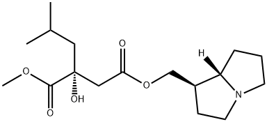 (2R)-2-Hydroxy-2-isobutylbutanedioic acid 1-methyl 4-[(1R,7aα)-hexahydro-1H-pyrrolizin-1-yl]methyl ester Structure