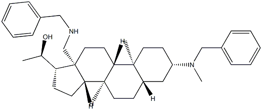 (20R)-18-(Benzylamino)-3β-(benzylmethylamino)-5α-pregnan-20-ol 구조식 이미지
