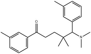ω-(Dimethylamino)-3',γ,γ-trimethyl-ω-(m-tolyl)valerophenone 구조식 이미지