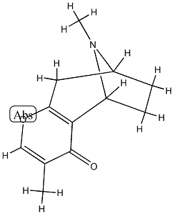 (+)-6,7,8,9-Tetrahydro-3,10-dimethyl-5,8-epiminocyclohepta[b]pyran-4(5H)-one Structure
