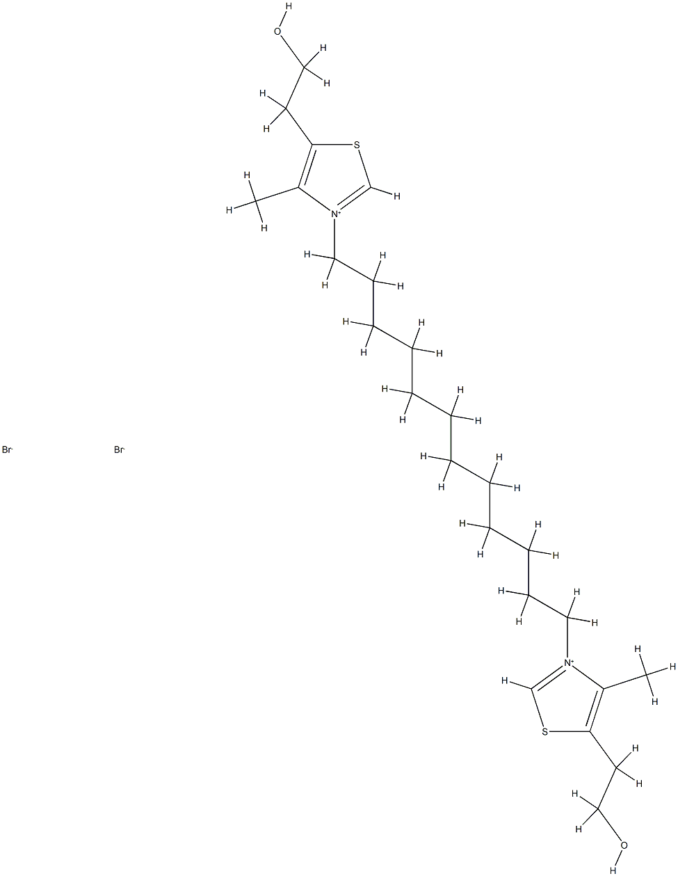 1,12-Bis[4-methyl-5-(2-hydroxyethyl)thiazol-3-ium-3-yl]dodecane dibromide 구조식 이미지