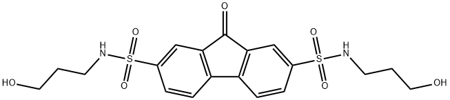 N~2~,N~7~-bis(3-hydroxypropyl)-9-oxo-9H-fluorene-2,7-disulfonamide 구조식 이미지
